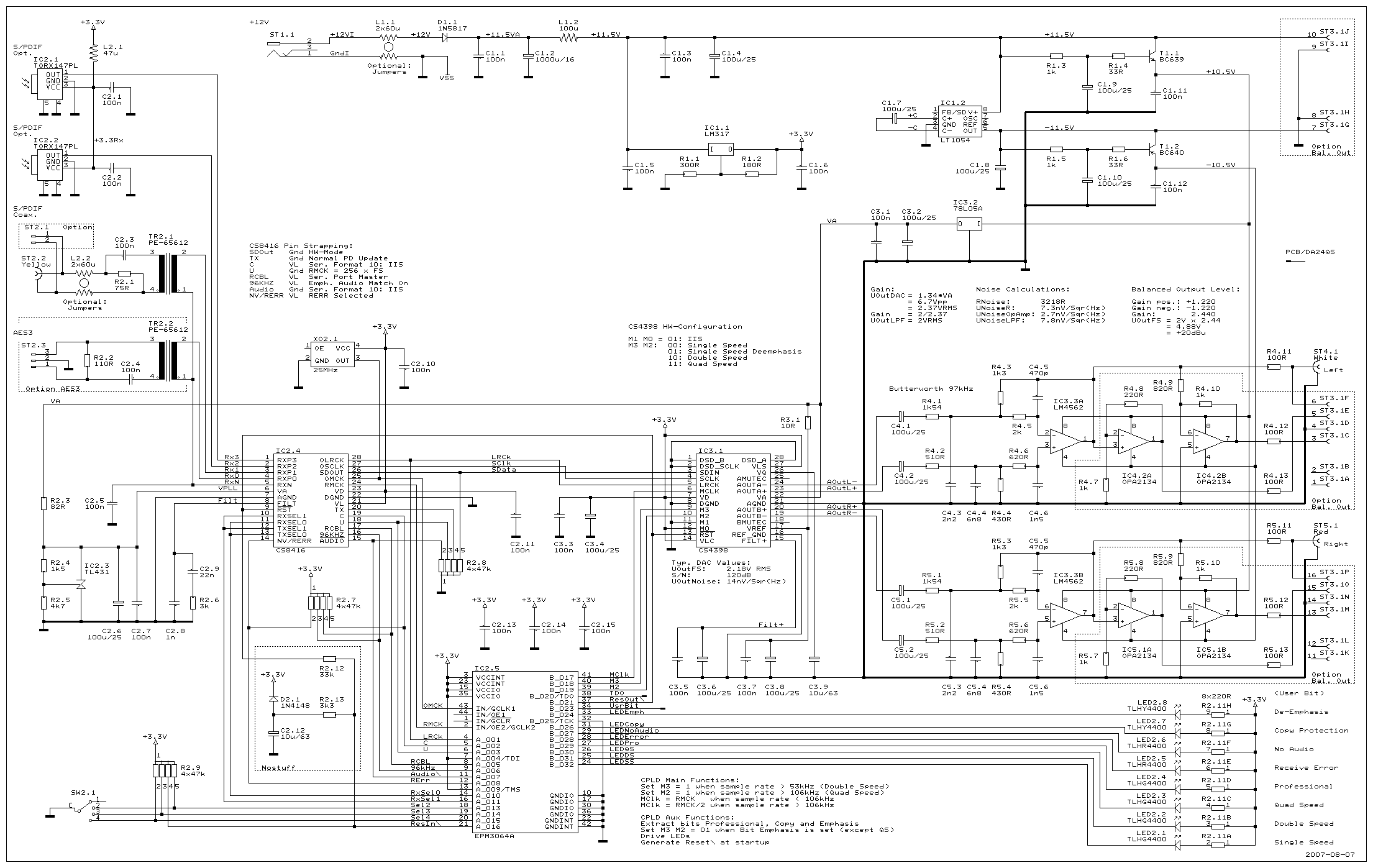 DA24QS and DA24DS - Audio Digital to Analog Converters 24 ... dsx power supply wiring diagram 