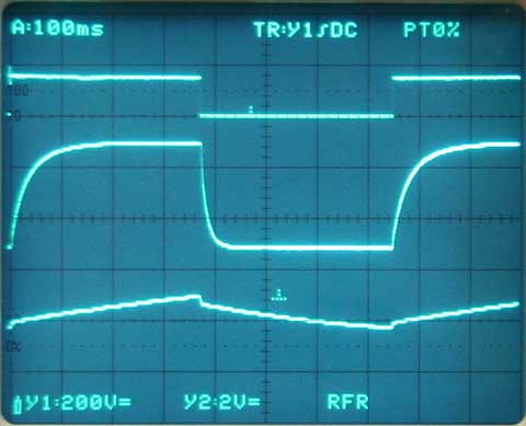 The response to a sqare wave signal, low tension diaphragm